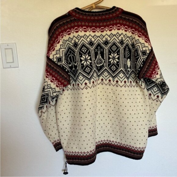 Dale of Norway Classic Faire Isle Apres Ski Quarter Zip Sweater 100% Wool Mens M - Picture 7 of 8